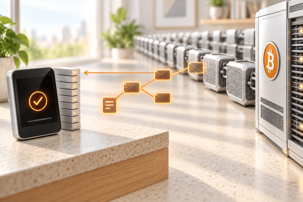 Vergleich Full Node und Light Wallet: vollständige Blockchain gegen Block-Header